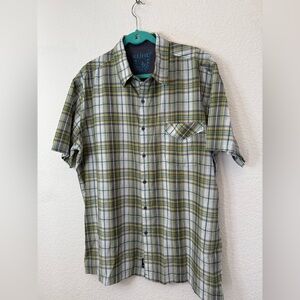 Kuhl Shirt Mens Extra Large Green White Tartan Outdoors Hiking‎ Fishing